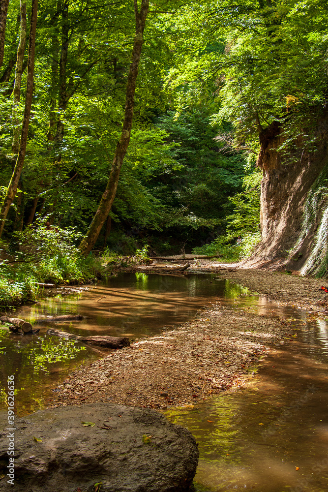 Schlucht der Starzel bei Jungingen auf der Schwäbischen Alb in Deutschland Schlucht der Starzel bei Jungingen auf der Schwäbischen Alb in Deutschland
