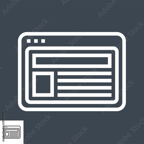 Site Thin Line Vector Icon. Flat icon isolated on the black background. Editable EPS file. Vector illustration.