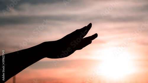 silhoutte of hand 