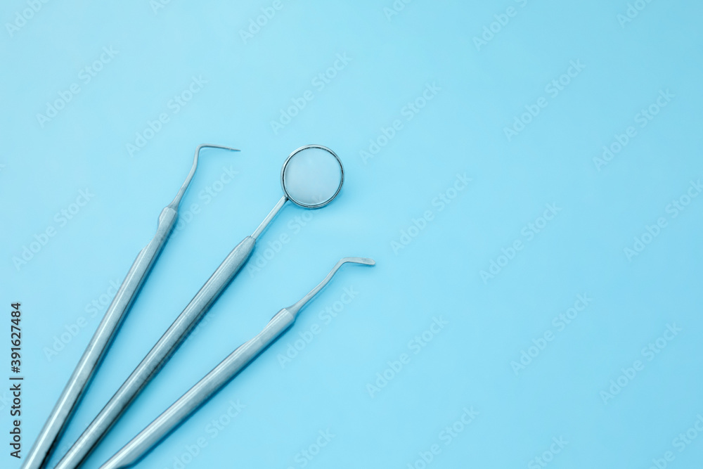 Set of Metal Medical Equipment for Dental Care Set of Metal Medical Equipment for Dental Care