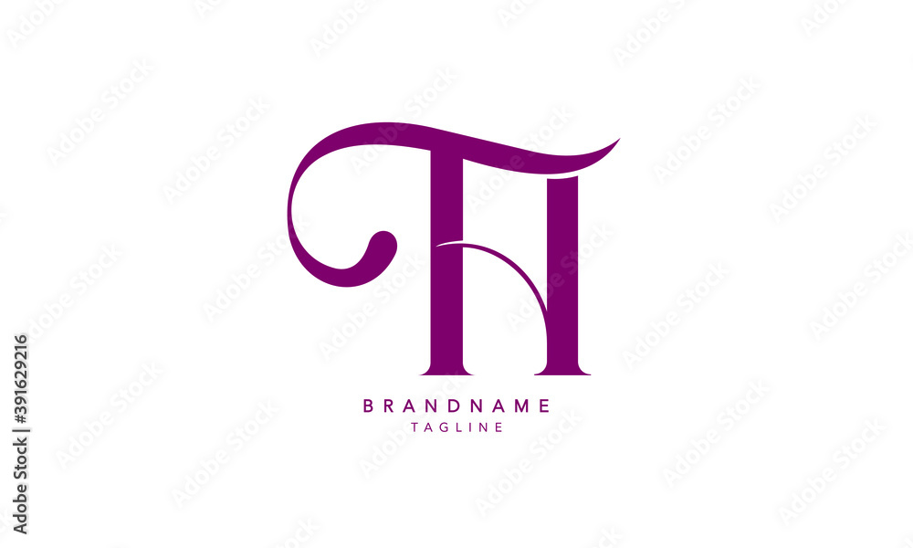 Alphabet letters Initials Monogram logo TH, HT, T and H Stock Vector ...