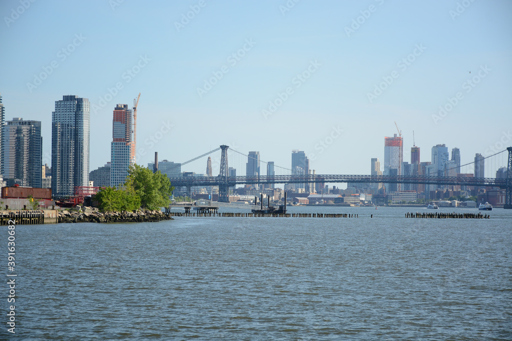 New York, USA - June 3, 2019: Gantry Plaza State Park in Queens