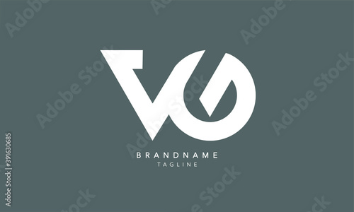 Alphabet letters Initials Monogram logo VG, GV, V and G photo