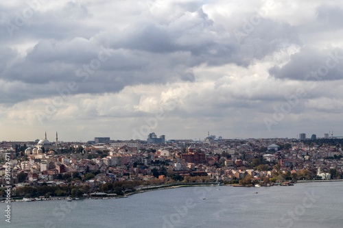 Panoramic view from Golden Horn, Istanbul, Turkey