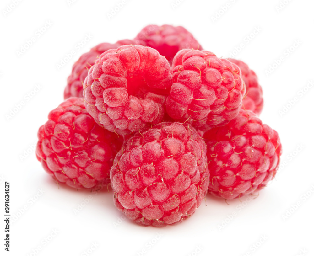 heap of fresh raspberry isolated on white background heap of fresh raspberry isolated on white background