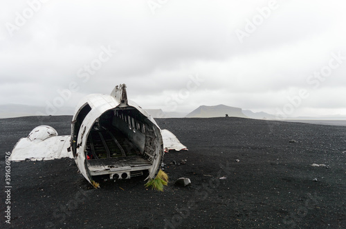 Closeup of The Solheimasandur Plane Wreck photo