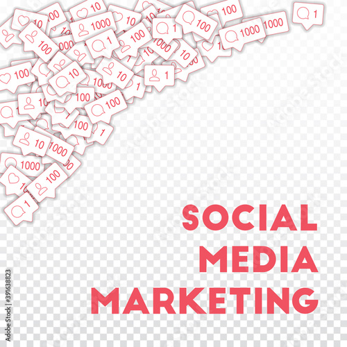 Social media icons. Social media marketing concept