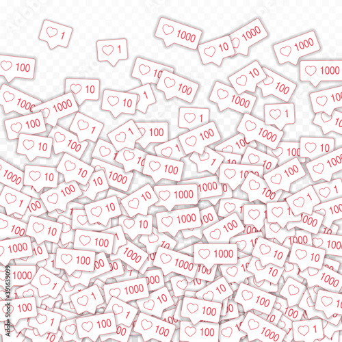 Social media icons. Social media overload concept.