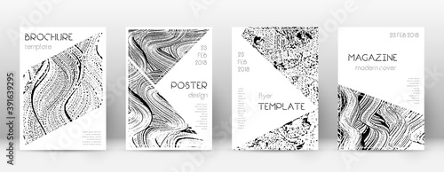 Cover page design template. Triangle brochure layo