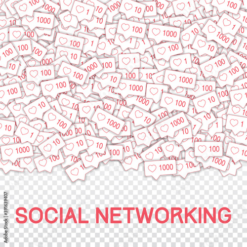 Social media icons. Social networking concept. Fal