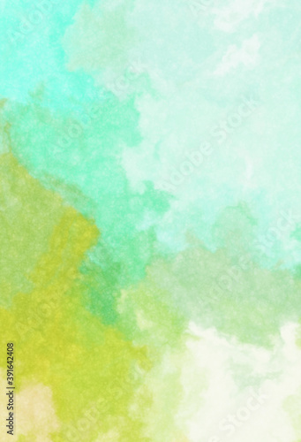 Watercolor painted background. Abstract Illustration wallpaper. Brush stroked painting. 2D Illustration.