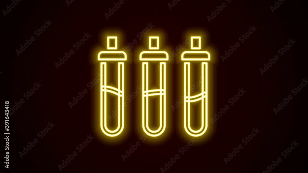 Glowing neon line Reagent bottle for physics and chemistry icon isolated on black background. 4K Video motion graphic animation Glowing neon line Reagent bottle for physics and chemistry icon isolated on black background. 4K Video motion graphic animation