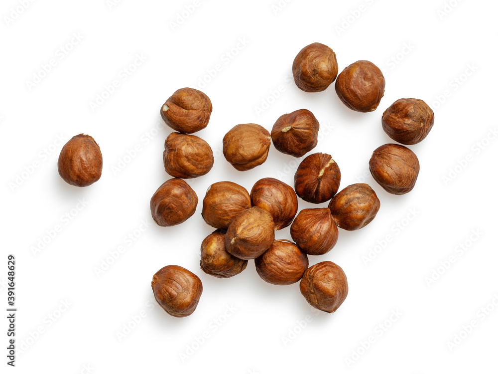 Clean isolated hazelnut on white background for scene creator Clean isolated hazelnut on white background for scene creator