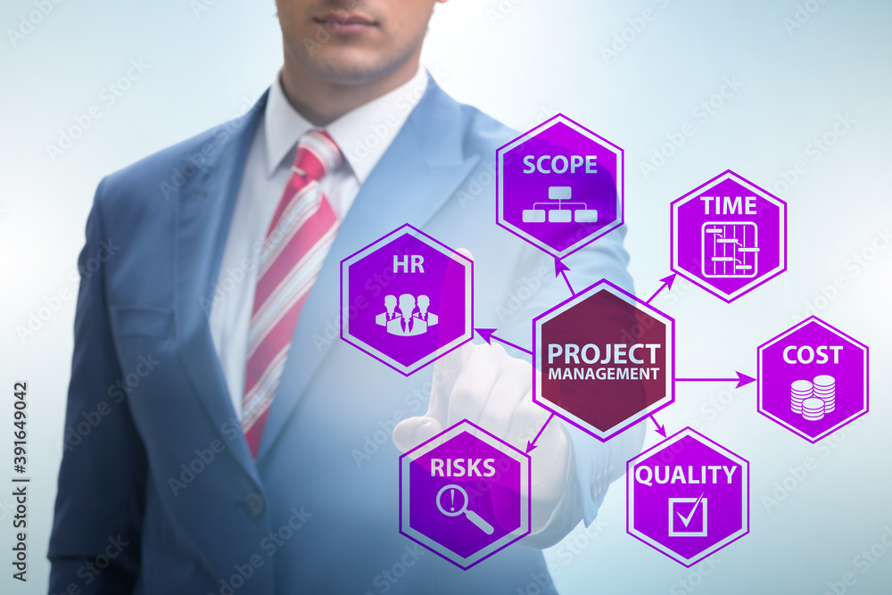 Concept of project management with business people Concept of project management with business people