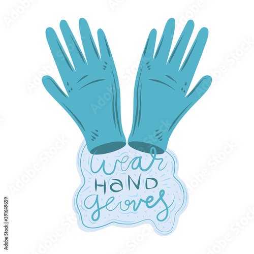 new normal, wear hands gloves protection, after coronavirus covid 19