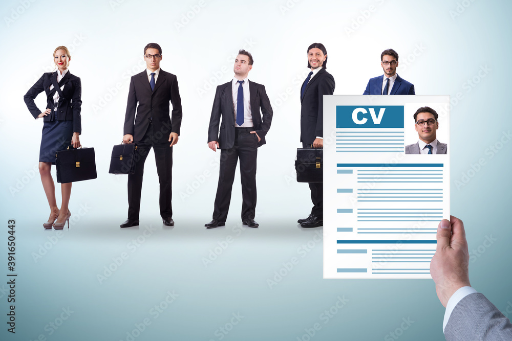 Recruitment and employment concept with businessman Recruitment and employment concept with businessman