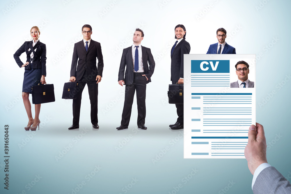 Recruitment and employment concept with businessman