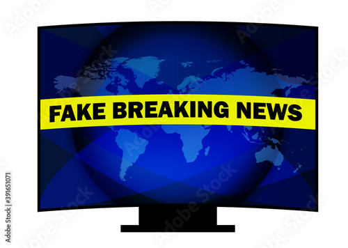 Fake News - Media Worldwide Manipulation Concept 