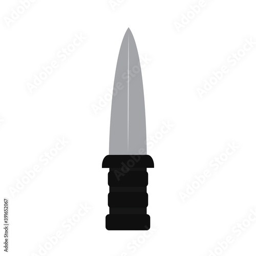 Isolated small silver sword medieval war icon- Vector