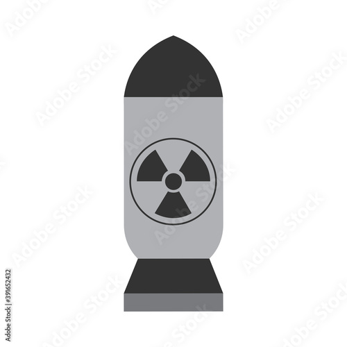 Isolated athomic bomb gun war icon- Vector