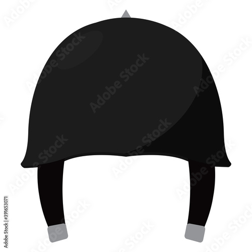 Isolated black helmet gun war icon- Vector