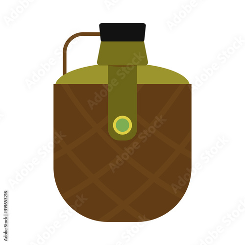 Isolated bottle water gun war icon- Vector