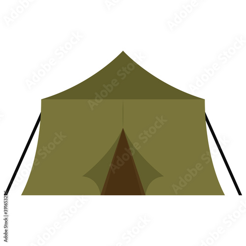 Isolated tent soldier gun war icon- Vector