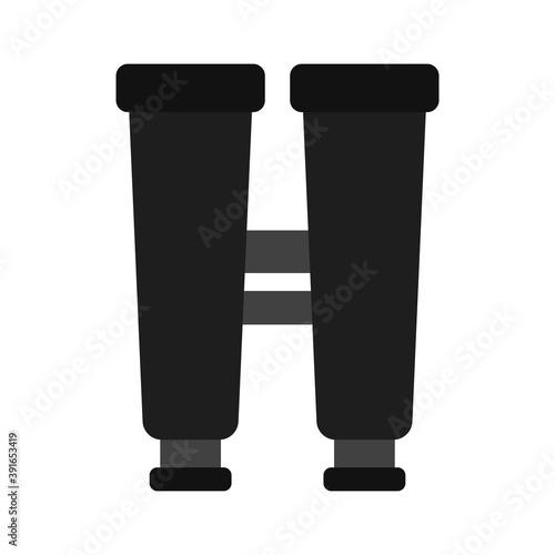 Isolated binoculars soldier gun war icon- Vector