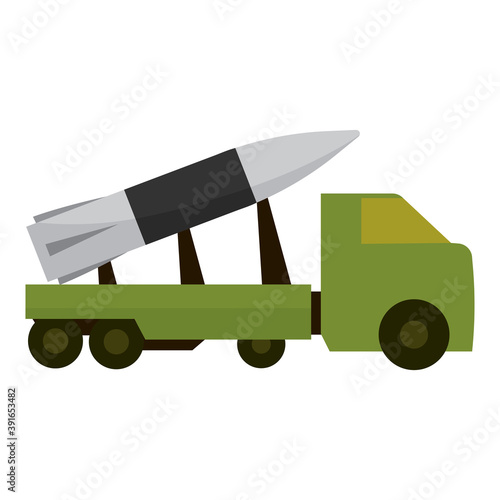 Isolated missile soldier gun war icon- Vector