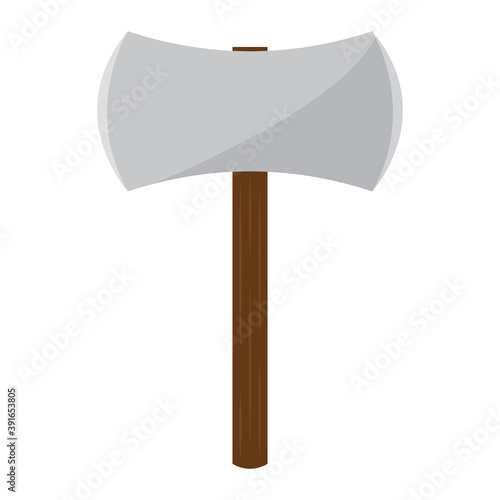 Isolated ax medieval gun war icon- Vector