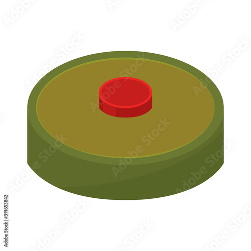 Isolated security soldier gun war icon- Vector