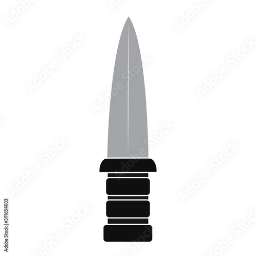Isolated small silver sword medieval war icon- Vector