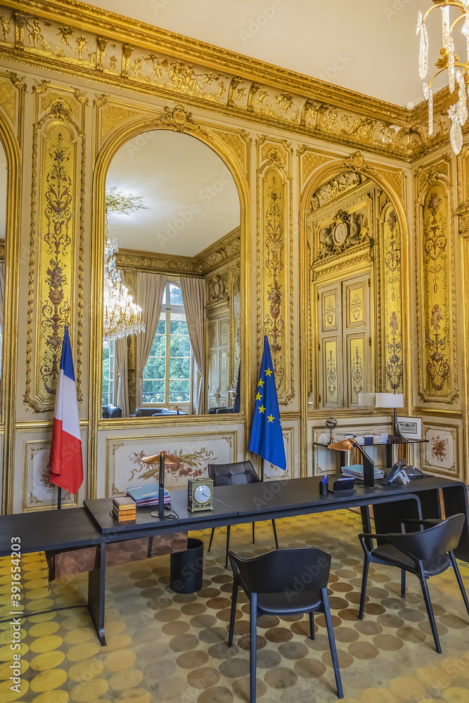 Elysee Palace (Palais de l'Elysee, 1722) official residence of