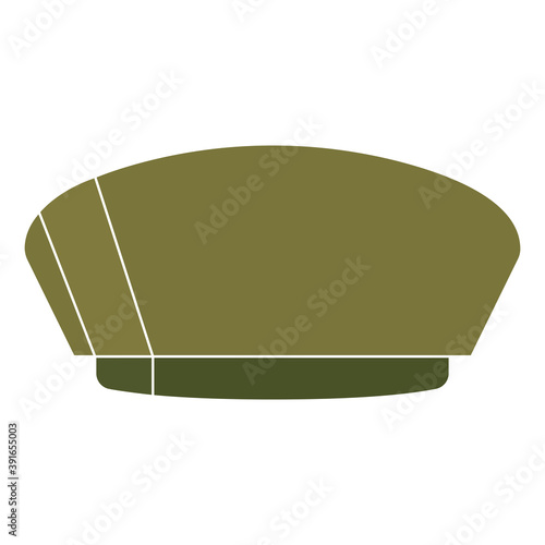 Isolated green hat gun war icon- Vector