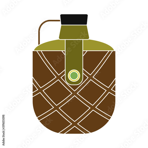 Isolated bottle water gun war icon- Vector