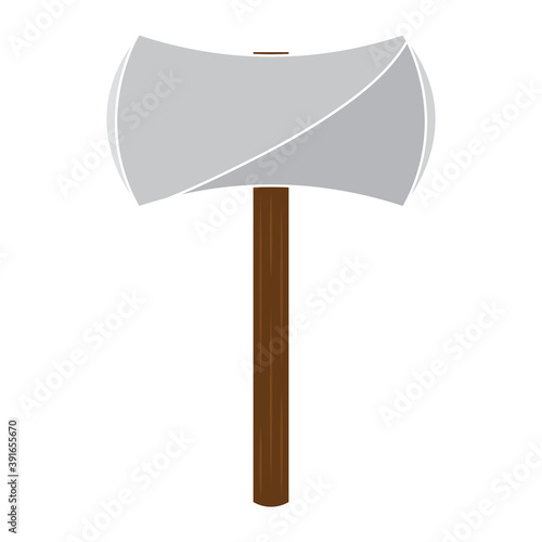 Isolated ax medieval gun war icon- Vector