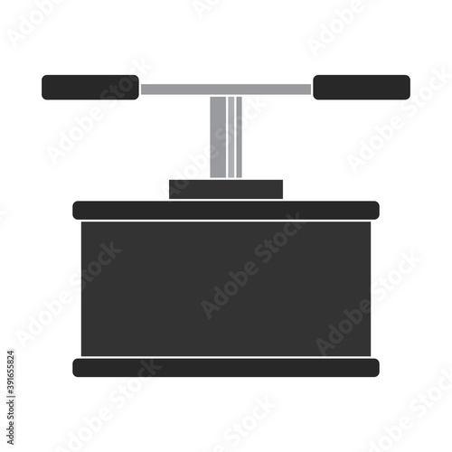 Isolated bomb button soldier gun war icon- Vector
