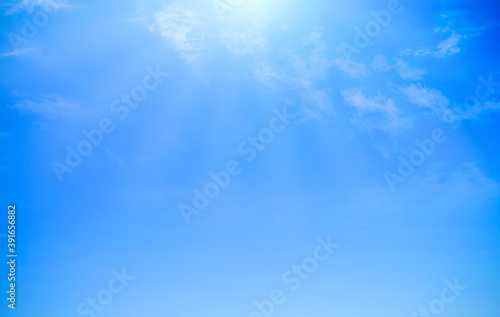 International day of clean air for blue skies concept: Abstract white cloud and blue sky in sunny day texture background