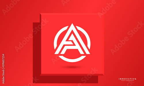 Alphabet AA vector logo design template, Graphic designer studio Concept.