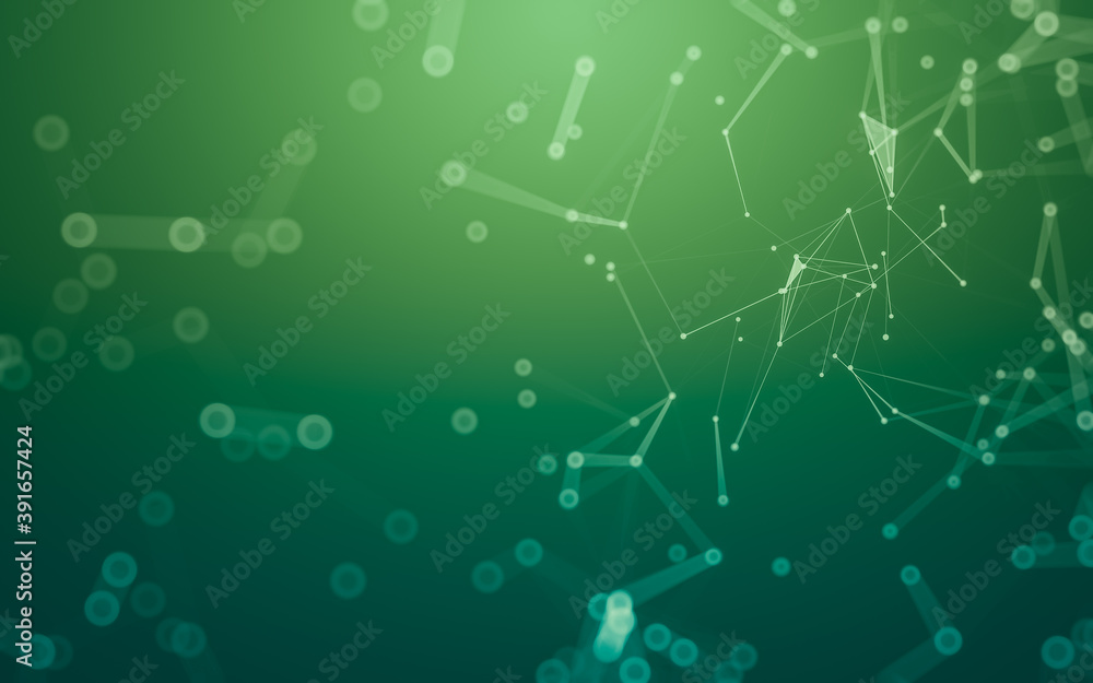 Abstract background. Molecules technology with polygonal shapes, connecting dots and lines. Connection structure. Big data visualization. Abstract background. Molecules technology with polygonal shapes, connecting dots and lines. Connection structure. Big data visualization.