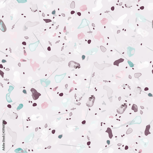 Terrazzo Texture Vector. Flooring Seamless Pattern