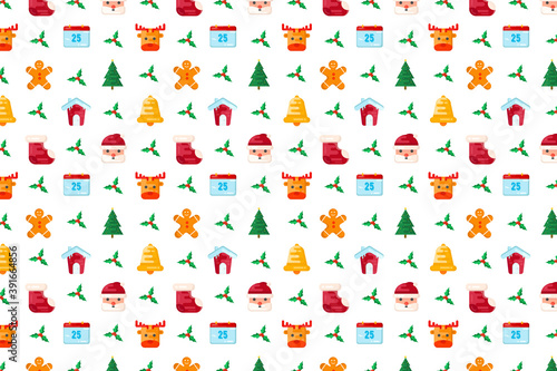 Christmas element seamless pattern
