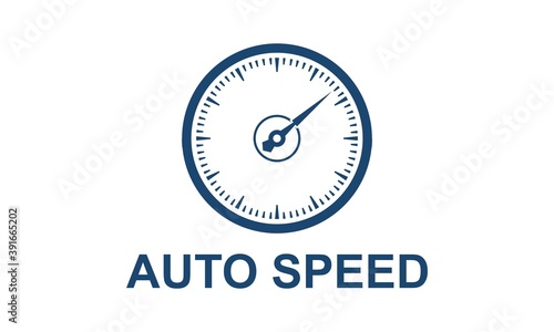 Circle speedometer illustration vector logo