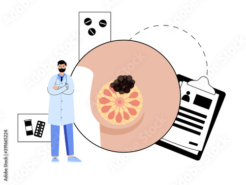 Breast disease concept