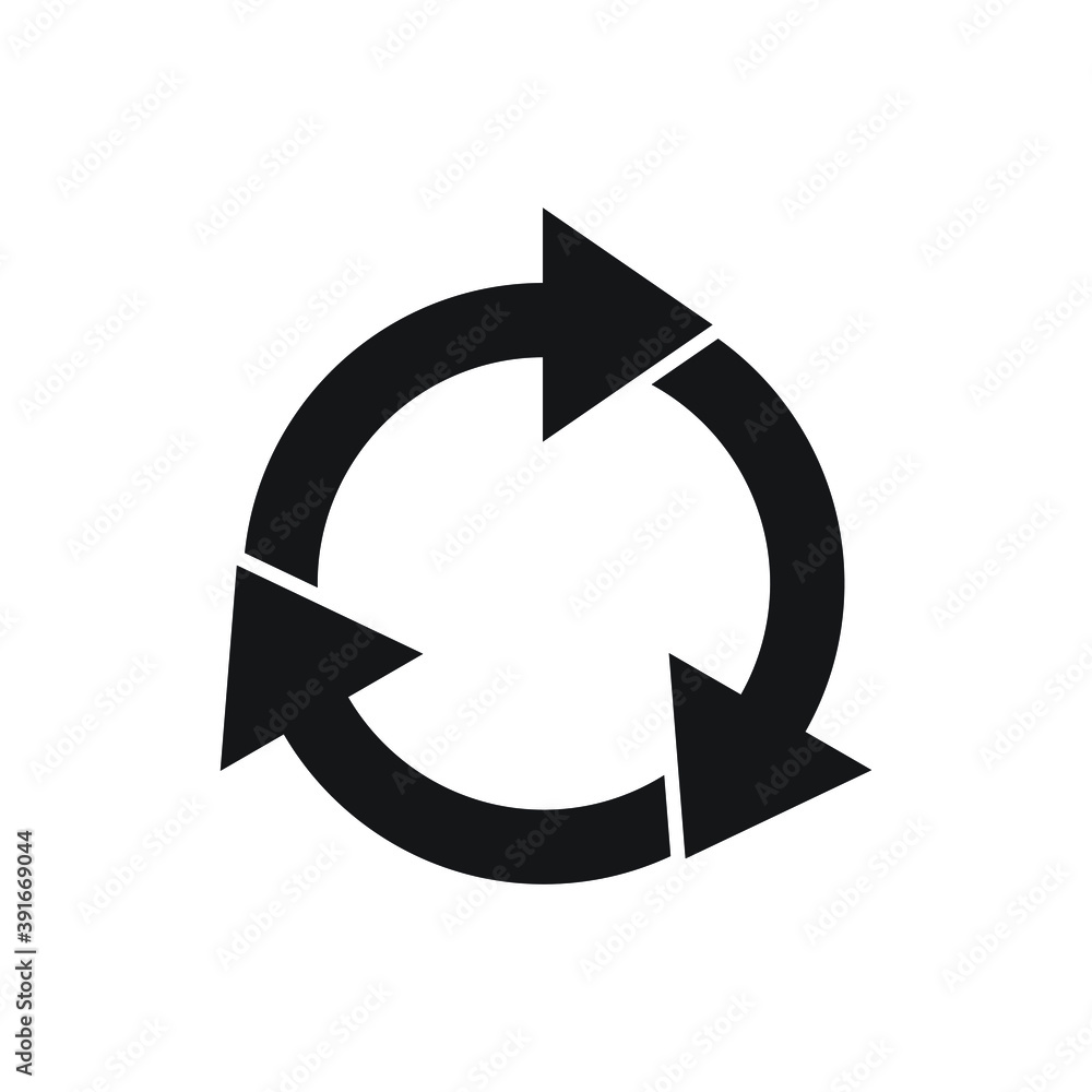 Reload icon design isolated on white background Reload icon design isolated on white background