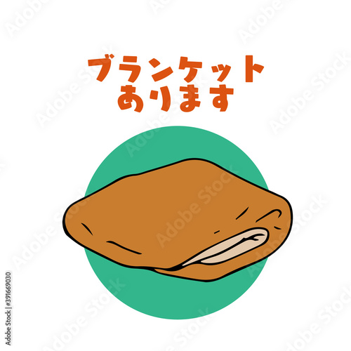 ブランケットあります　メッセージ　案内