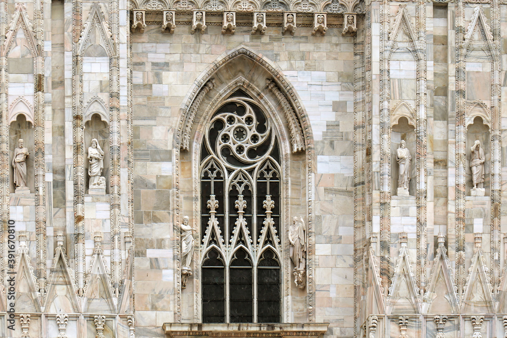 Ancient medieval window exterior