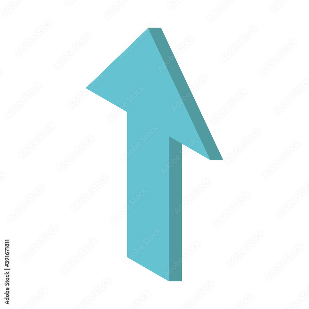 arrow up isometric style icon arrow up isometric style icon