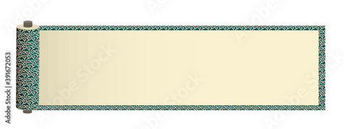 唐草模様の巻物