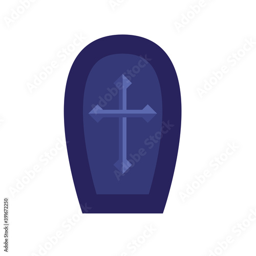halloween stone graveyard isolated icon